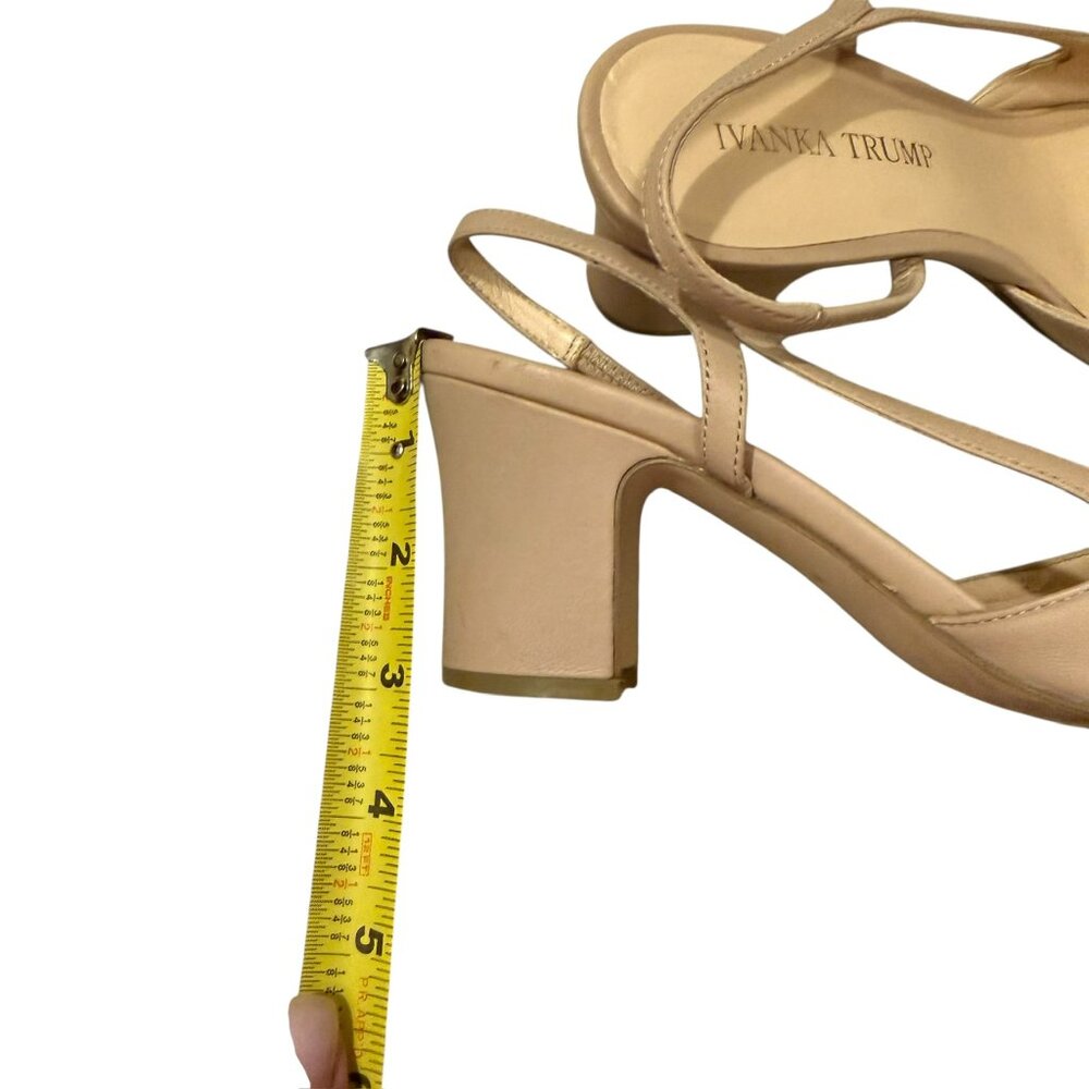 Womens Ivanka Trump Liah Slingback D'Orsay Heels, Beige Cap Toe 7.5 3" heel - Picture 2 of 9